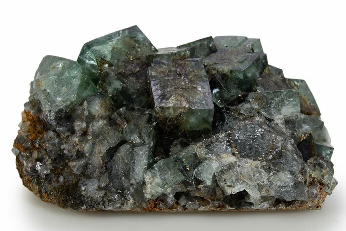 Fluorescent Green Fluorite Cluster - Diana Maria Mine, England #324341